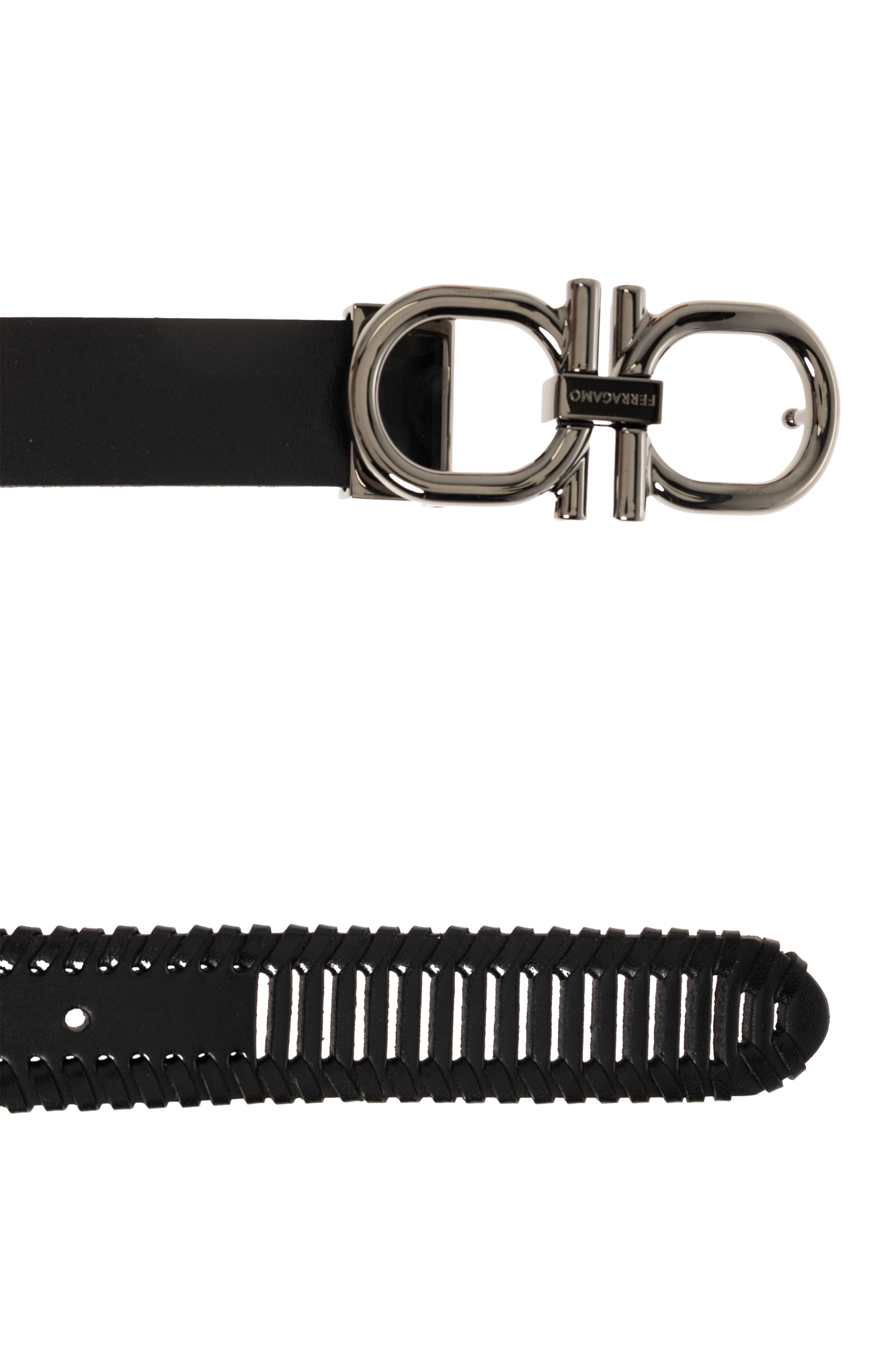 Black Leather belt FERRAGAMO - Vitkac Canada